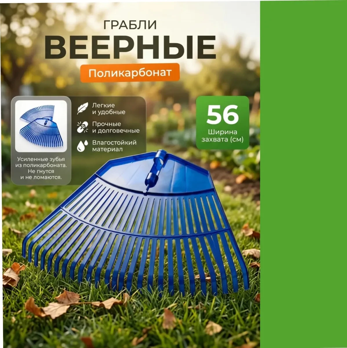Грабли веерные из вторичного поликарбоната Грабли веерные из вторичного поликарбоната